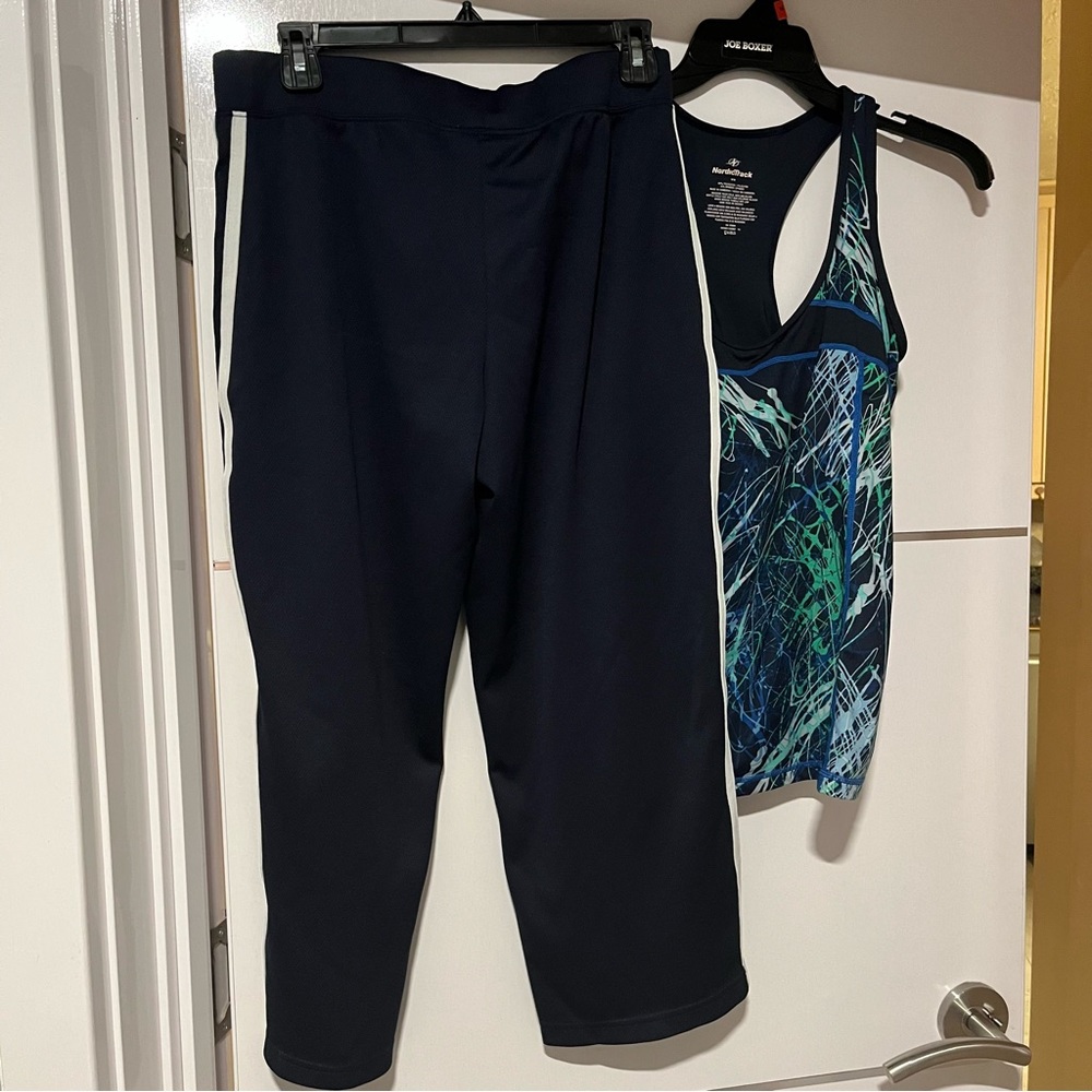 Nordic Track & Pro Spirit workout fitness racerback tank & capri leggings - Picture 4 of 15